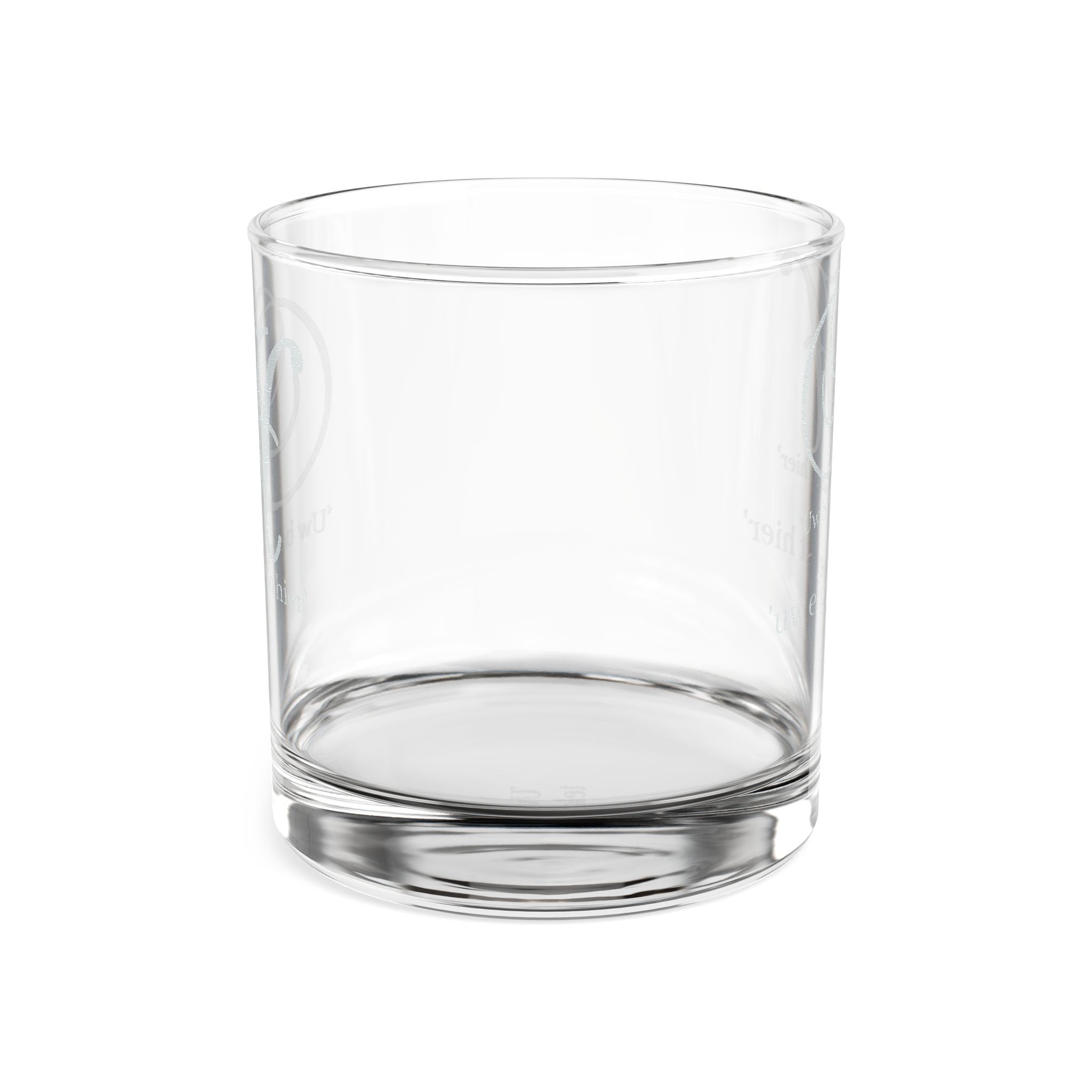 Engraved Monogram Whiskey Glass — 10.5 oz Personalized Rock Glass