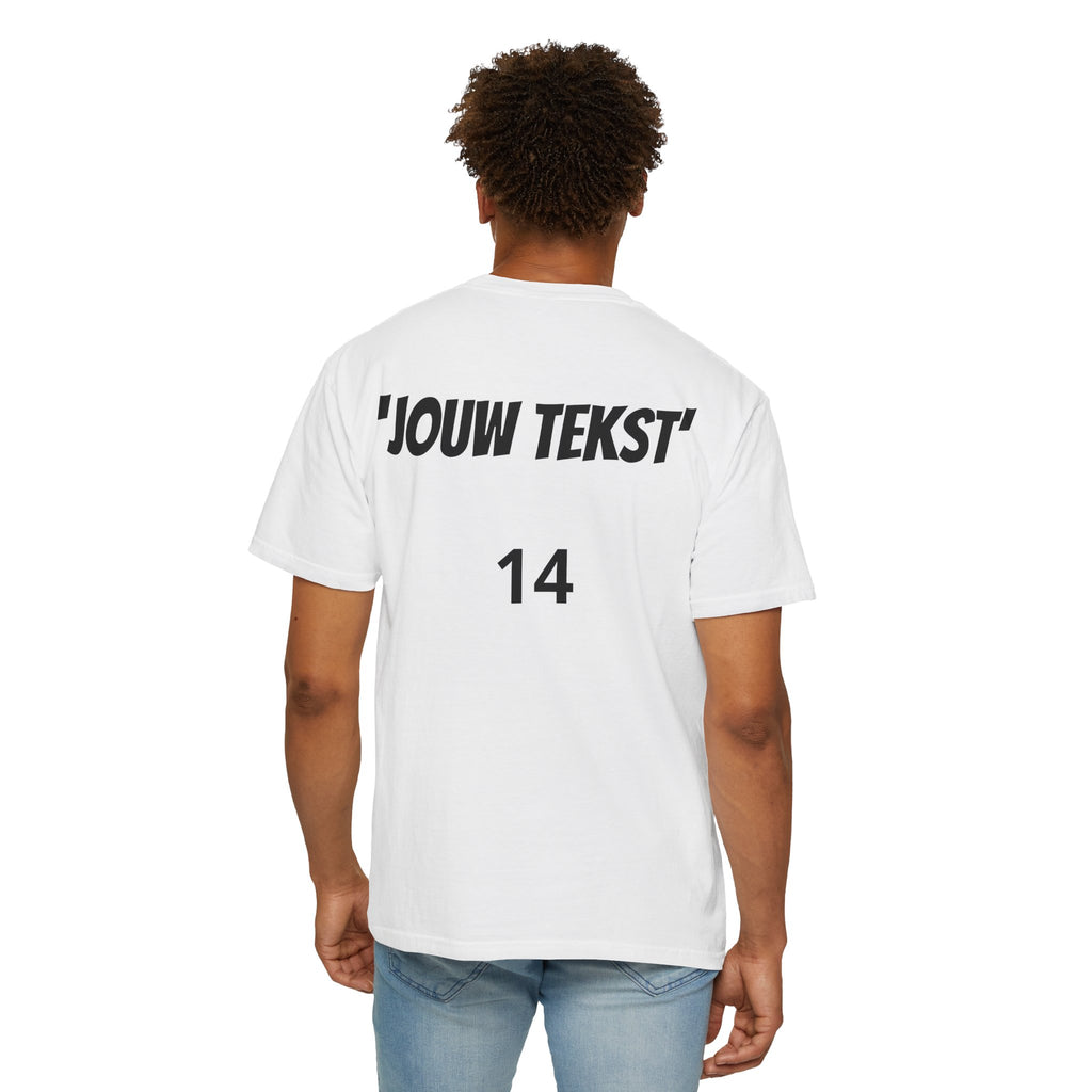 Custom Text T-Shirt — Personalized Front & Back Jersey Style