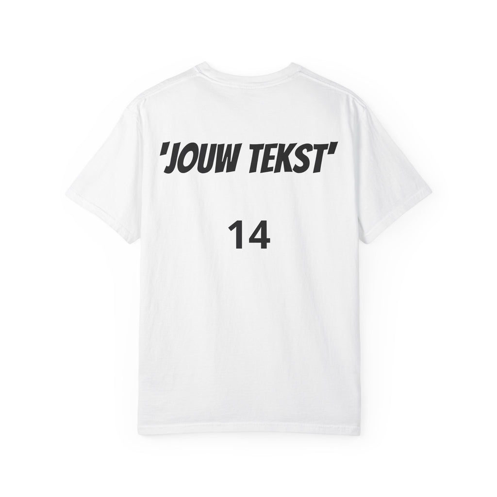 Custom Text T-Shirt — Personalized Front & Back Jersey Style