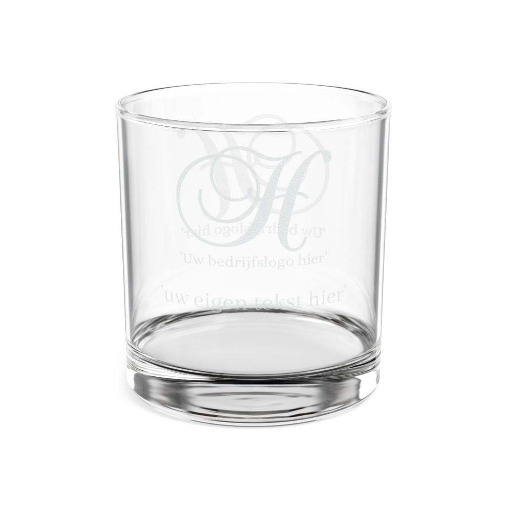 Engraved Monogram Whiskey Glass — 10.5 oz Personalized Rock Glass